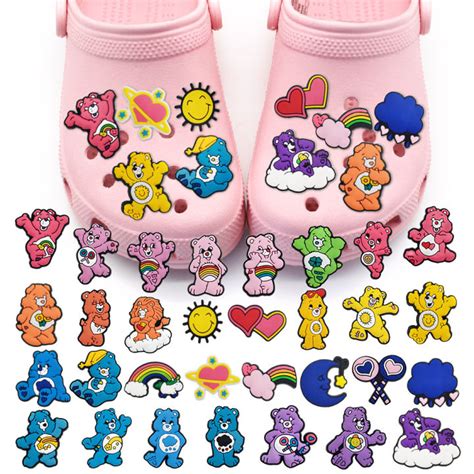 Cute 1PCS Crocs Cartoon American Animated Care Bear Character Jibbitz