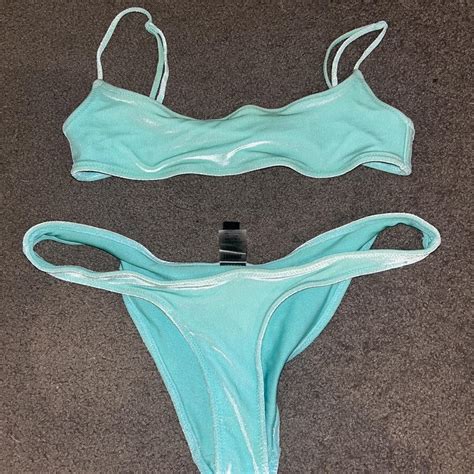 Triangl Light Blue Bikini Size Small Depop