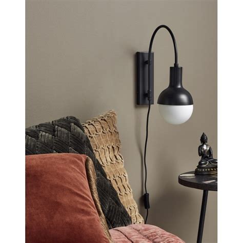 Nordal Moon Applique Murale Ampoule Suspendue Style Retro Noire 1598