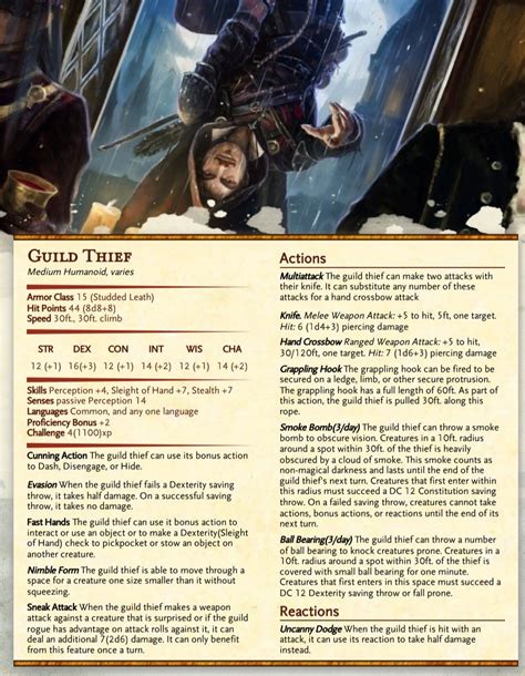 Guild Thief Dnd Dragons Dungeons And Dragons Rules Dungeons And Dragons Homebrew