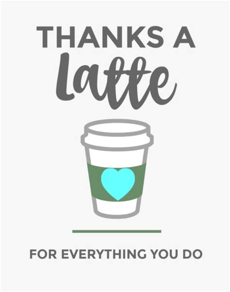 Diy Thanks A Latte T Basket T Tag Printable Modern Mom Life