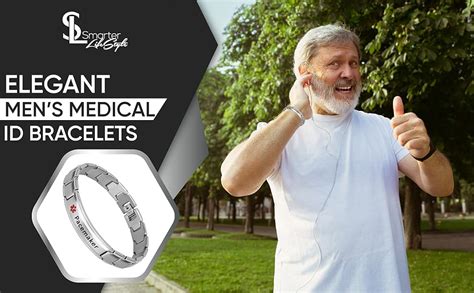 Smarter Lifestyle Elegant Medical Alert Bracelets For Men Surgical