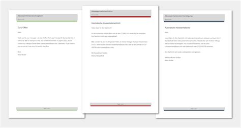 Abwesenheitsnotiz Vorlagen Muster Beispiele Nerdcore