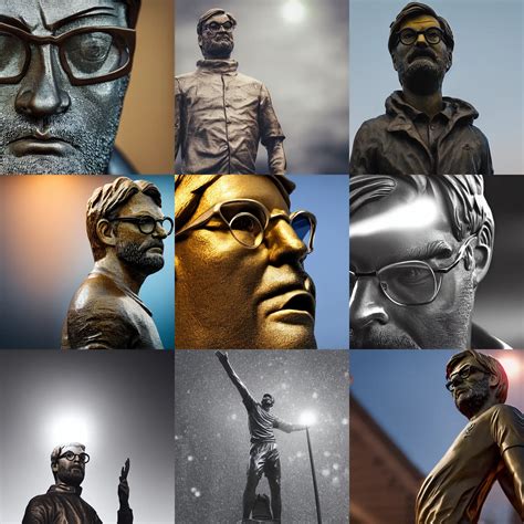 Bronze Statue Of Jurgen Klopp Movie Still Cinematic Stable Diffusion