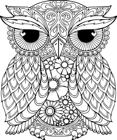 Owl Design Coloring Pages