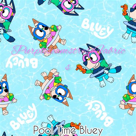 Pool Time Bluey – Purpleseamstress Fabric