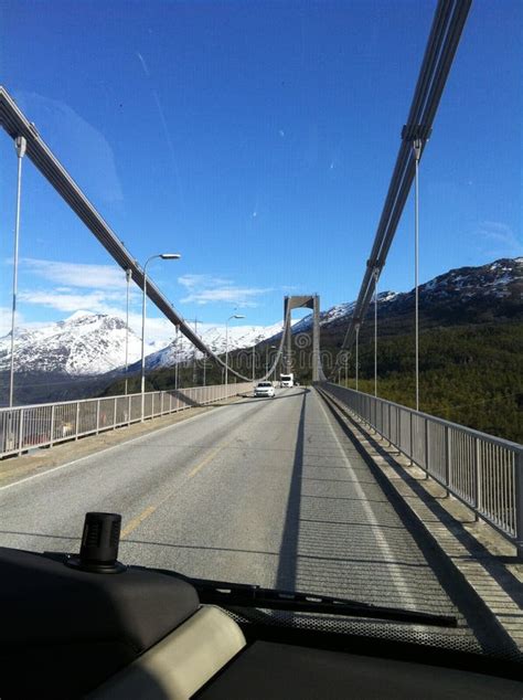 Dentro Da Ponte De Tjeldsund Do ônibus Imagem de Stock Imagem de