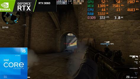 CS GO RTX 3060 12GB I5 12600kf 2023 YouTube