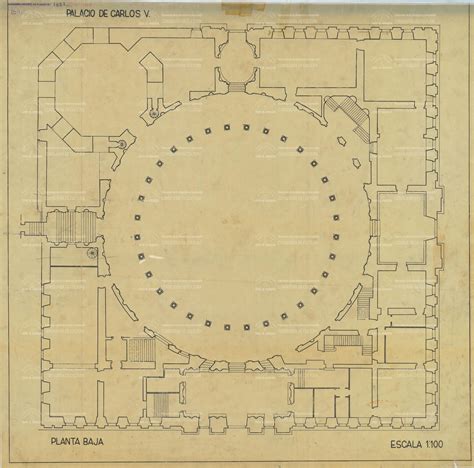 Palacio De Carlos V Planta Baja Arquitectura Arquitectos La