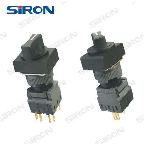 Siron H005 24v 110v 220v 16mm Rotary Selector Square Push Button Selector Switch 2 Position