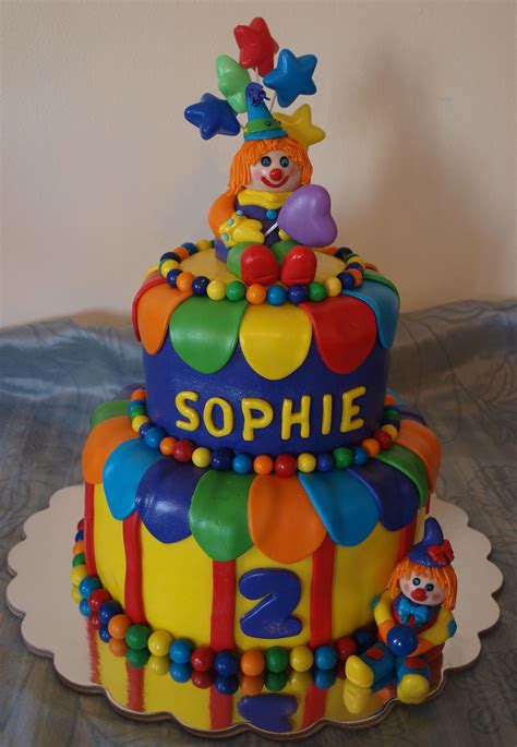 Colorful Birthday Cake for Sophie's 2nd Birthday