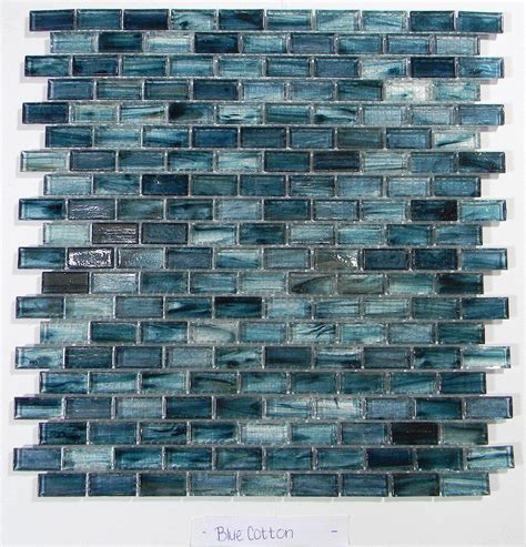 Mirabelle Glass Atlantic Blue 1x2 Polish Brick Glass Tile Amazon