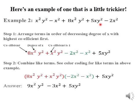 Simplifying Polynomials Youtube