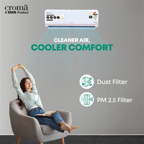 Buy Croma In Convertible Ton Star Inverter Split Ac With Dust