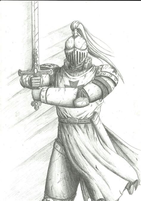 Knight Knight Drawing Medieval Drawings Soldier Drawing