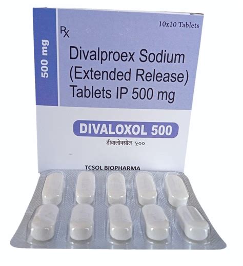 500mg Divalproex Sodium Extended Release Tablet Ip At Rs 210pack In