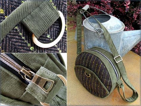 Круглая сумка из шерсти и вельвета (Diy) | Сумочка, Сумки, Сумка своими ...