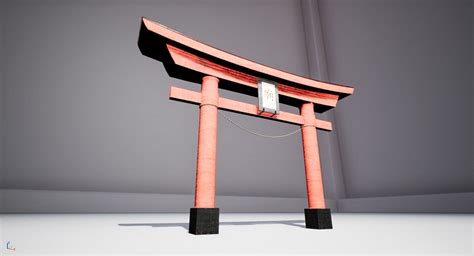 3D Model Torii Gate VR AR Low Poly CGTrader