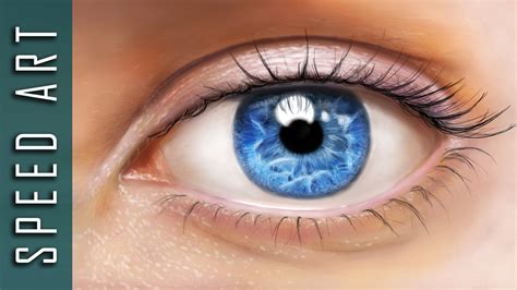 Speed Painting Realistic Eye Photoshop Cs6 Digital Drawing Cs Art