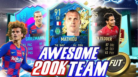 BEST 200K WEEKEND LEAGUE TEAM FIFA 20 W TOTS MATHIEU 200K SQUAD