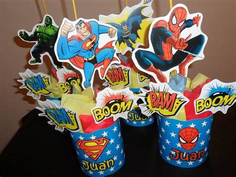 Arreglos Y Centros De Mesa Infantiles De Superheroes