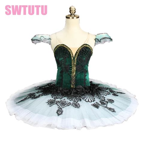 Adult Velvet Green Don Quijote Ballet Professional Tutu Emerald Pancake