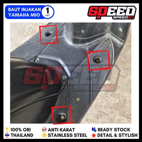 Jual Probolt Baut Step Injakan Yamaha Mio Smile Fino Soul GT King Nut