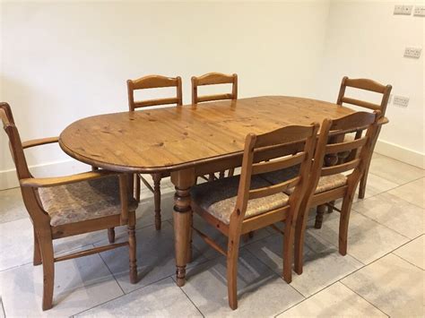 Ducal Pine Oval Extending Dining Table And Six Chairs In Poole Dorset Gumtree