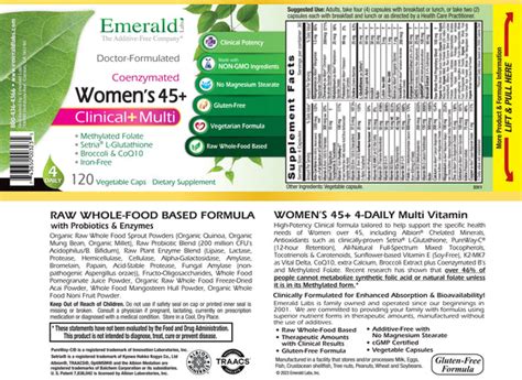 Womens 45 Clinical Multi 120 Emerald Labs