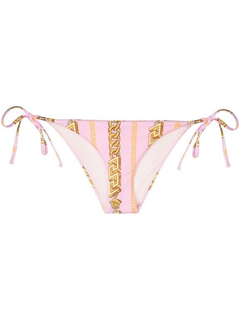 Versace Greca Print Bikini Bottom Farfetch