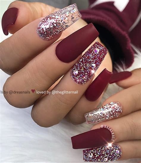 Top Burgundy Ombre Nails Burgundy Acrylic Nails Maroon Nails