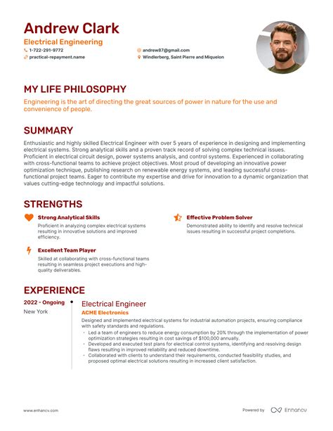 Successful Electrical Engineering Resume Examples And Writing Tips