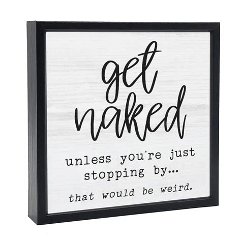 Get Naked Wood Sign Livingstone Outdoor