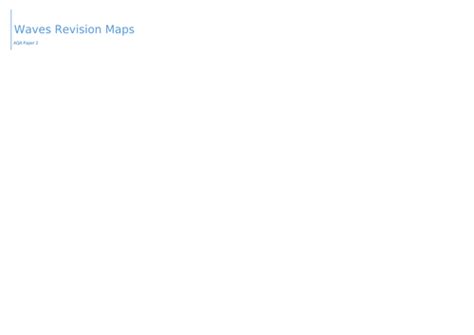 Waves Aqa Physics Revision Map And Questions Teaching Resources