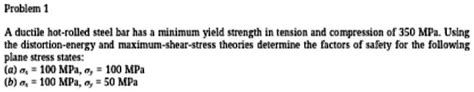 Solved Problem A Ductile Hot Rolled Steel Bar Has A Minimum Yield