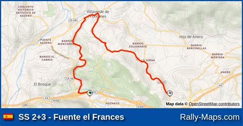 Ss Fuente El Frances Stage Map Rallye Festival Hoznayo