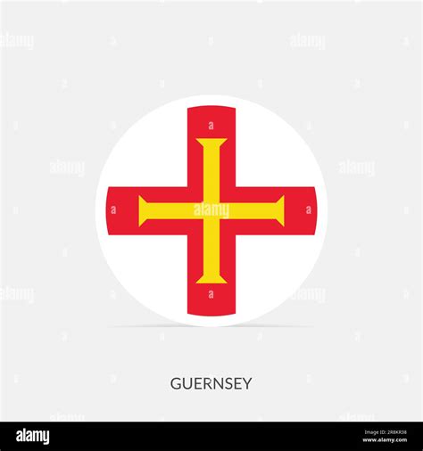 Guernsey Round Flag Icon With Shadow Stock Vector Image And Art Alamy