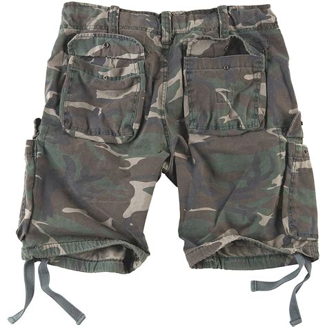 Surplus Mens Airborne Vintage Military Combat Cargo Shorts Washed