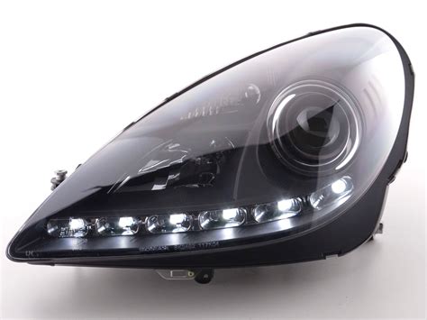 Scheinwerfer Set Daylight LED Tagfahrlicht Mercedes SLK R171 Schwarz