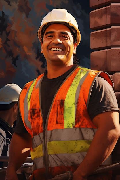 Premium Ai Image A Man Wearing A Hard Hat And A Construction Worker