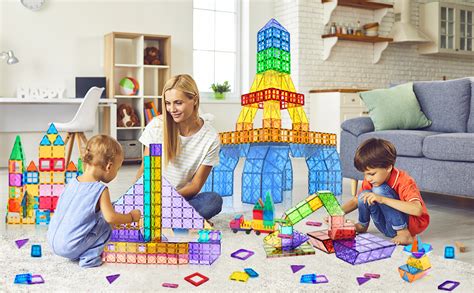 Dmoiu 108pcs Magnetic Tilesmagnetic Building Blocks For