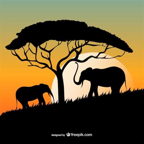 Gratisvektoren Elefant Silhouette 1 000 Illus Im AI EPS Format