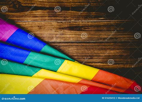 Bandera Del Orgullo Gay En La Tabla De Madera Foto De Archivo Imagen De Escritorio Derechos