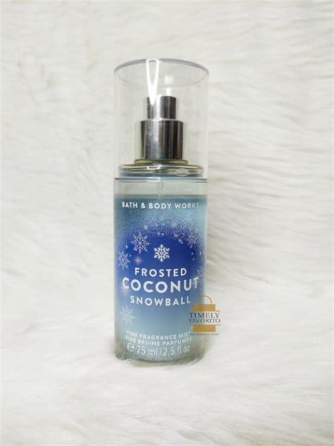 BBW Frosted Coconut Snowball Fine Fragrance Mist 75ml Travel Size