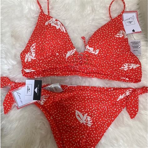 O Neill Swim Oneill Nicolette Side Tie Bikini Size Large Nwt Poshmark