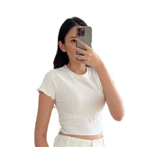 Jual Super Jumbo Sierra Top Knit Kaos Crop Top Super Jumbo Shopee