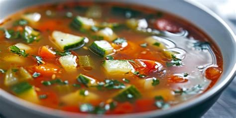 Premium Photo Delicious Vegetable Soup Generative AI