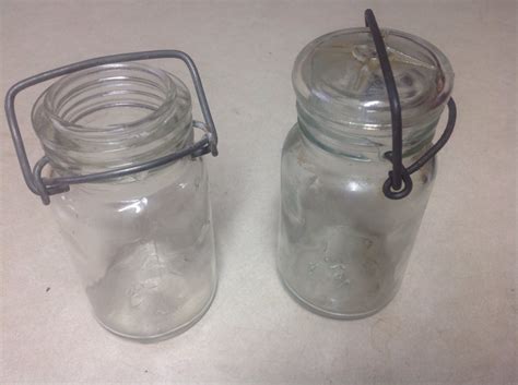 Vintage clear canning jars glass canning jars star lid glass