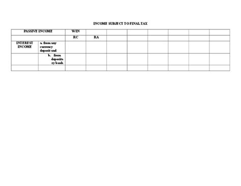 Income Subject To Final Tax Passive Income W In Rc Ra Interest Income A From Any Currency