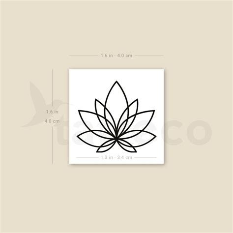 Line Lotus Temporary Tattoo - Set of 3 – Tatteco